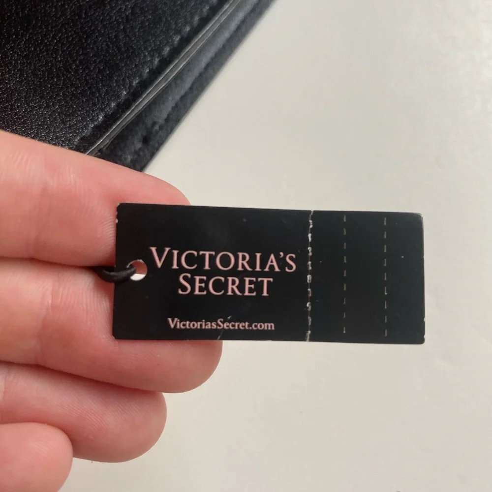 NWT Victoria’s Secret Just Add Lipstick Black Clutch Makeup Bag